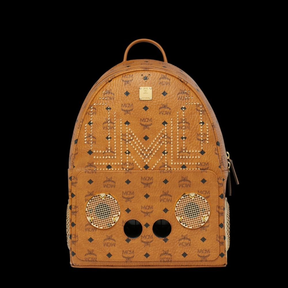 MCM x WizPak Studded Backpack in Visetos